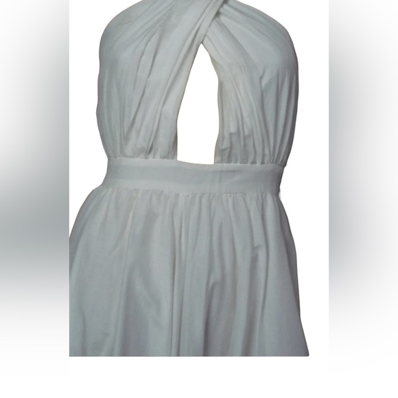 Catherine Malandrino Bleach White Annabeth Crisscross Silk Dress size 4 - Picture 10 of 15